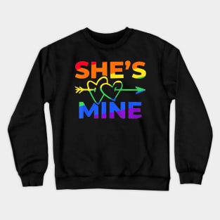 Shes Mine Im Hers Lesbian Couple Matching Pride Lgbt Crewneck Sweatshirt